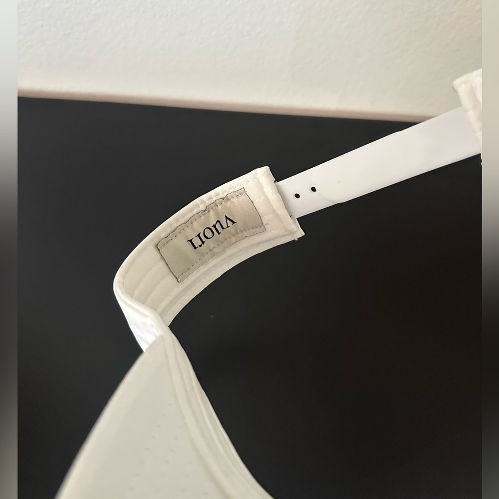 Vuori White Performance Visor Adjustable Athletic… - image 4